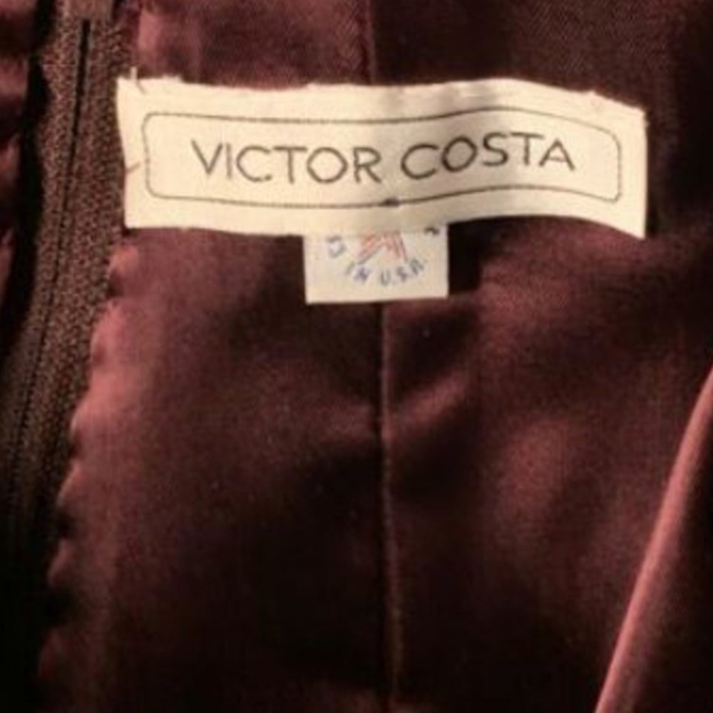 Vintage Victor Costa Burgundy Cocktail Dress - Picture 5 of 6